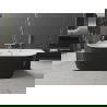 Mexen Oval Badewanne freistehend Wand 170 x 80 cm, weiß/schwarz, Überlauf chrom - 52671708075-01