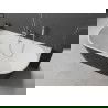 Mexen Oval Badewanne freistehend Wand 170 x 80 cm, weiß/schwarz, Überlauf chrom - 52671708075-01