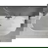 Mexen Oval Badewanne freistehend Wand 170 x 80 cm, weiß/schwarz, Überlauf chrom - 52671708075-01