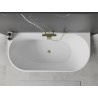 Mexen Oval wanna wolnostojąca przyścienna 170 x 80 cm, biała/czarna, przelew złoty - 52671708075-50