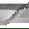 Mexen Oval freistehende Wandbadewanne 160 x 80 cm, weiß/schwarz, weißer Überlauf - 52671608075-20