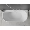 Mexen Oval wanna wolnostojąca przyścienna 160 x 80 cm, biała/czarna, przelew biały - 52671608075-20