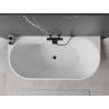 Mexen Oval wanna wolnostojąca przyścienna 160 x 80 cm, biała/czarna, przelew czarny - 52671608075-70