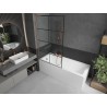 Mexen Next L vannisirm 1-lehega 100 x 150 cm, must ruudustik, harjatud vask - 895-100-000-03-77-65