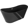 Mexen Montana freestanding bath 170 x 80 cm, black, brushed nickel overflow - 52011708070-97