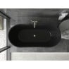 Mexen Montana freestanding bath 170 x 80 cm, black, brushed nickel overflow - 52011708070-97