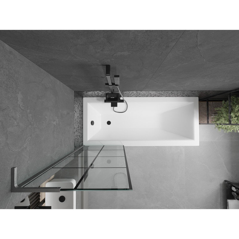 Mexen Next L vannisein 1-kihiline 60 x 150 cm, must ruudustik, gun metal-hajutatud - 895-060-000-03-77-66