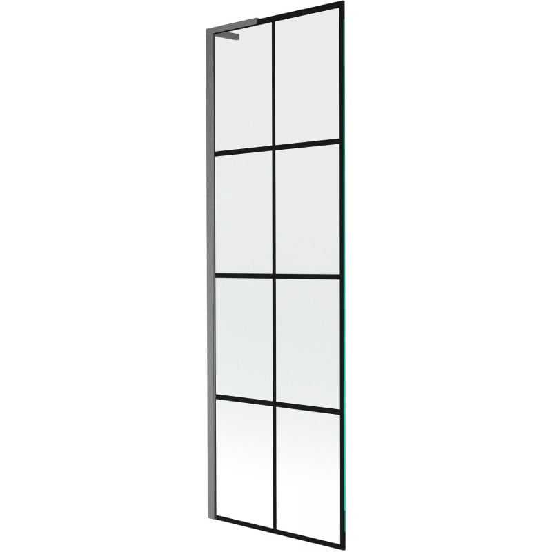 Mexen Next L yksiovinen suihkuseinämä 60 x 150 cm, musta ruutu, harjatun harmaa - 895-060-000-03-77-66