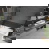 Mexen Next L Badewannenfaltwand 1-flügelig 70 x 150 cm, schwarzes Muster, gebürstetes Gun Gray - 895-070-000-03-77-66