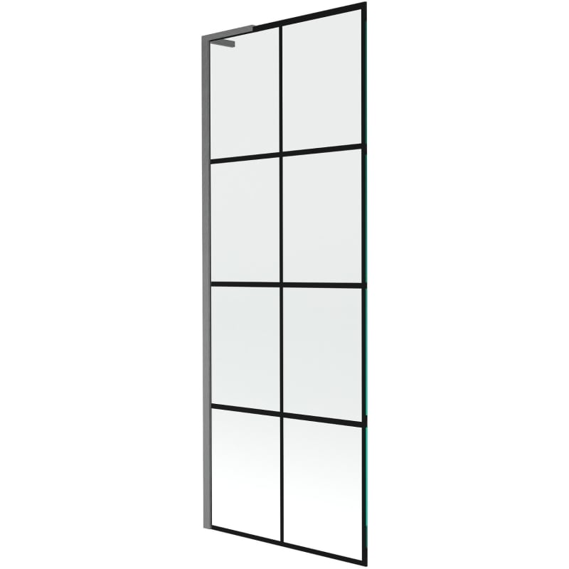 Mexen Next L vanniparavan, 1 tiib, 70 x 150 cm, must ruudustik, gun grey harjatud - 895-070-000-03-77-66