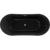 Mexen Montana vrijstaande badkuip 170 x 80 cm, zwart, gouden overloop - 52011708070-50