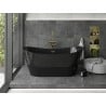 Mexen Montana freistehende Badewanne 170 x 80 cm, schwarz, mit Überlauf in Gold - 52011708070-50