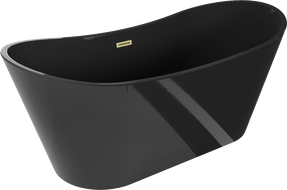 Mexen Montana freestanding bathtub 170 x 80 cm, black, brushed gold overflow - 52011708070-55