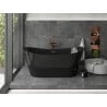 Mexen Montana freestanding bathtub 170 x 80 cm, black, overflow rose gold - 52011708070-60