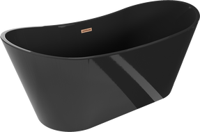 Mexen Montana freestanding bathtub 170 x 80 cm, black, brushed copper overflow - 52011708070-65