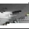 Mexen Next L badwand 1-vleugel 80 x 150 cm, zwart raster, geborsteld geweergrijs - 895-080-000-03-77-66