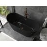 Mexen Montana freestanding bathtub 170 x 80 cm, black, brushed copper overflow - 52011708070-65
