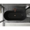 Mexen Montana samostojeća kada 170 x 80 cm, crna, preljev brušeni bakar - 52011708070-65