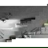 Mexen Next L badwand afscherming 1-delig 90 x 150 cm, zwart raster, gepolijst geweergrijs - 895-090-000-03-77-66