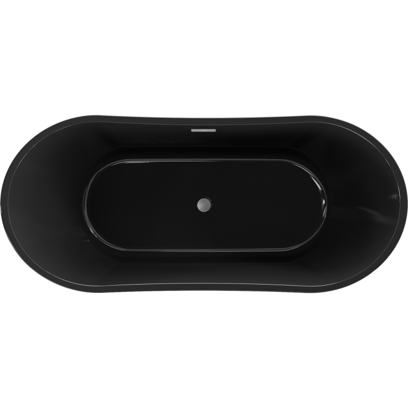 Mexen Montana μπανιέρα ελεύθερης τοποθέτησης 170 x 80 εκ., μαύρη, υπερχείλιση gun