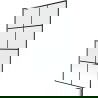 Mexen Next L badwand afscherming 1-delig 90 x 150 cm, zwart raster, gepolijst geweergrijs - 895-090-000-03-77-66
