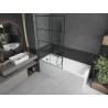 Mexen Next L vanniseinine 1-lehega 100 x 150 cm, must ruudustik, gun gray harjatud - 895-100-000-03-77-66