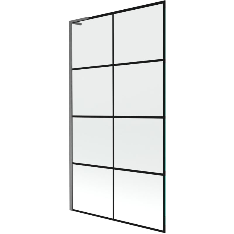 Mexen Next L tuš paravan s jednim krilom 100 x 150 cm, crna rešetka, pištoljsko siva brušena - 895-100-000-03-77-66