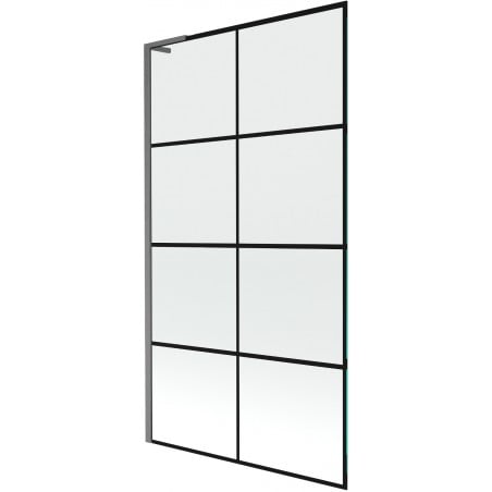 Mexen Next L tuš paravan s jednim krilom 100 x 150 cm, crna rešetka, pištoljsko siva brušena - 895-100-000-03-77-66