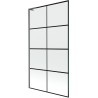 Mexen Next L vanniseinine 1-lehega 100 x 150 cm, must ruudustik, gun gray harjatud - 895-100-000-03-77-66