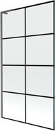 Mexen Next L vanniseinine 1-lehega 100 x 150 cm, must ruudustik, gun gray harjatud - 895-100-000-03-77-66