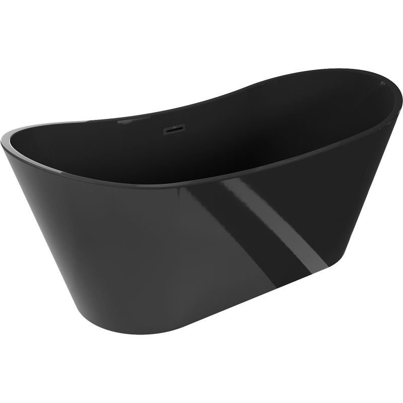 Mexen Montana 170 x 80 cm Freestanding Bath, Black, Black Overflow - 52011708070-70