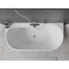 Mexen Oval Badewanne freistehend Wand 180 x 80 cm, weiß/schwarz, Überlauf chrom - 52671808075-01
