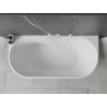 Baignoire Mexen Oval autoportante murale 180 x 80 cm, blanche/noire, trop plein blanc - 52671808075-20