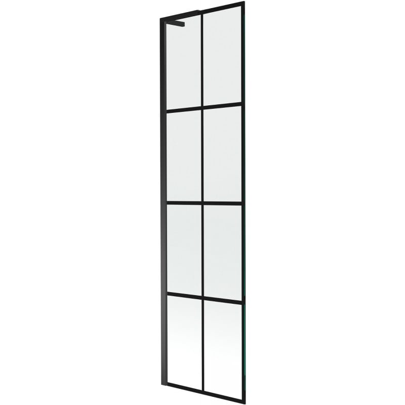 Mexen Next L Badewannenfaltwand 1-flügelig 50 x 150 cm, schwarzes Muster, schwarz - 895-050-000-03-77-70