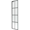 Mexen Next L parawan nawannowy 1-skrzydłowy 50 x 150 cm, czarna kratka, czarny - 895-050-000-03-77-70