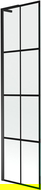 Mexen Next L bath screen 1-wing 50 x 150 cm, black grid, black - 895-050-000-03-77-70