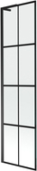 Mexen Next L parawan nawannowy 1-skrzydłowy 50 x 150 cm, czarna kratka, czarny - 895-050-000-03-77-70