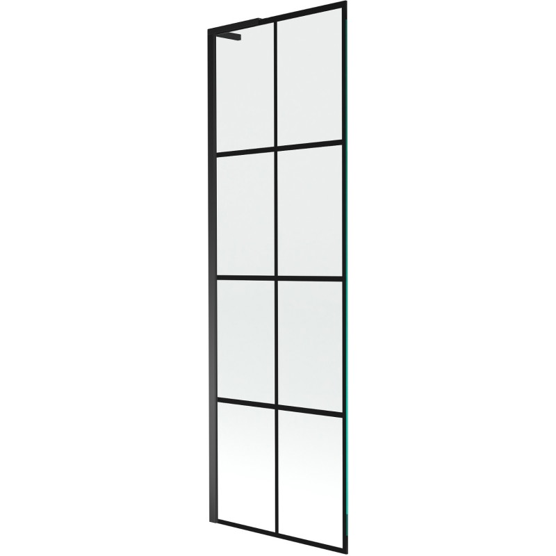 Mexen Next L tuš paravan s jednim krilom 60 x 150 cm, crna mreža, crna - 895-060-000-03-77-70