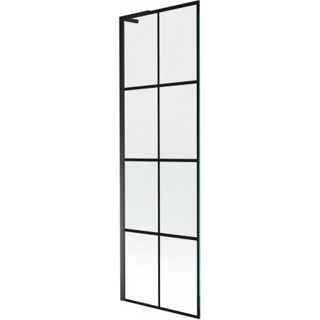 Mexen Next L vienpusējs vannas ekrāns 60 x 150 cm, melnā rūtiņa, melns - 895-060-000-03-77-70