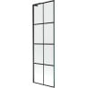 Mexen Next L 1-wing bath screen 60 x 150 cm, black grid, black - 895-060-000-03-77-70