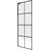 Mexen Next L Badewannenwand 1-flügelig 70 x 150 cm, schwarzes Muster, schwarz - 895-070-000-03-77-70