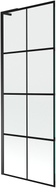 Mexen Next L parawan nawannowy 1-skrzydłowy 70 x 150 cm, czarna kratka, czarny - 895-070-000-03-77-70
