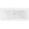 Mexen Volta vrijstaande wandbad 170 x 75 cm, wit, chroom overloop - 51131707500-01
