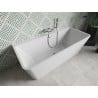 Mexen Volta freestanding wall-mounted bathtub 67 x 29.5 in, white, chrome overflow - 51131707500-01