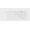 Mexen Volta freistehende Badewanne Wandmontage 150 x 75 cm, weiß, Überlauf weiß - 51131507500-20