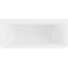 Mexen Volta vrijstaande wandbadkuip 150 x 75 cm, wit, witte overloop - 51131507500-20