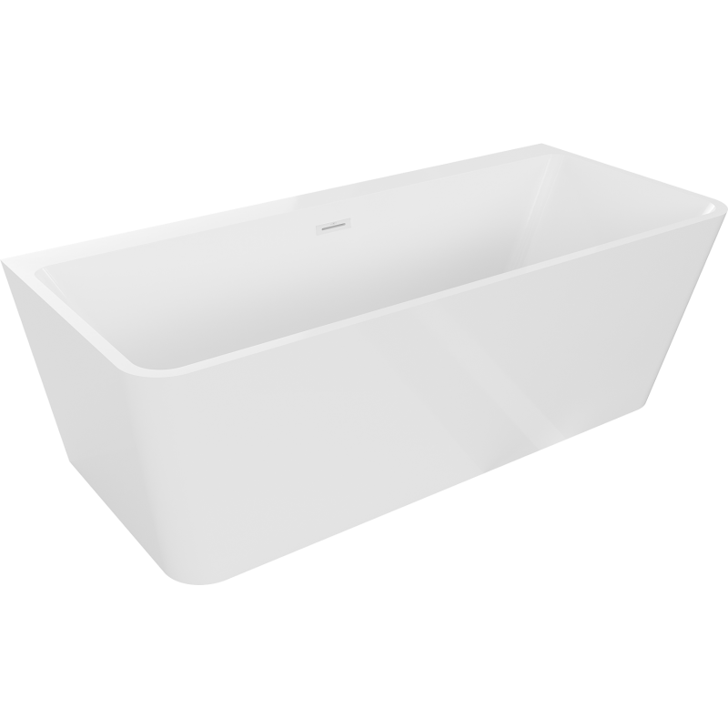 Mexen Volta freistehende Wandbadewanne 170 x 75 cm, weiß, Überlauf weiß - 51131707500-20