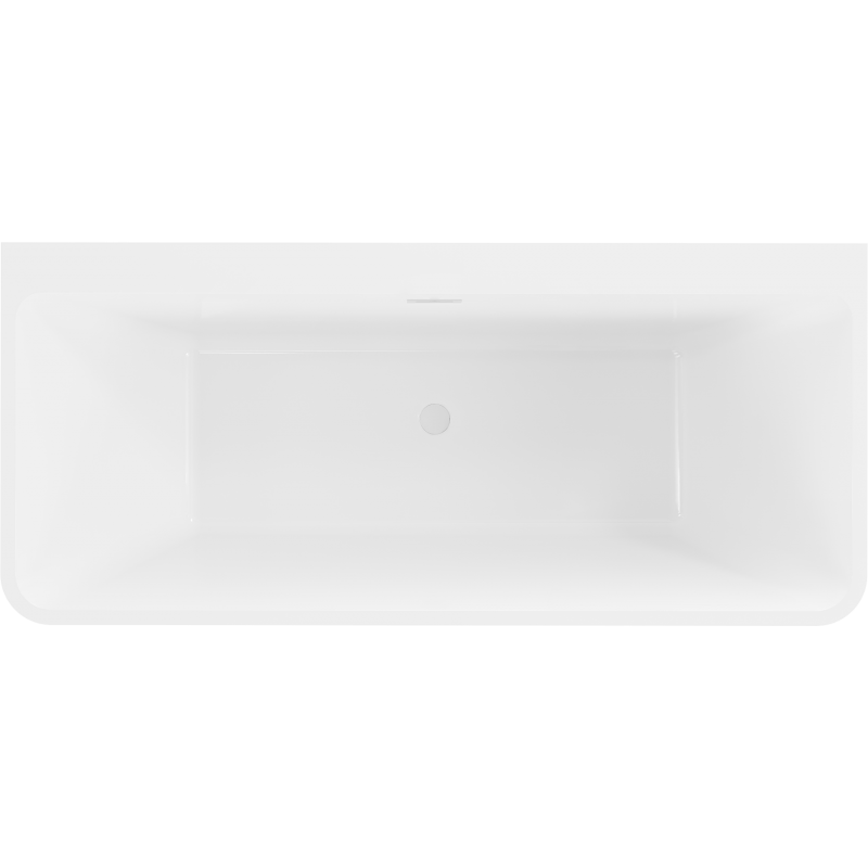 Mexen Volta banheira independente para instalação encostada à parede 170 x 75 cm, branca, extravasor branco - 51131707500-20