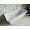 Mexen Volta freistehende Badewanne Wandmontage 150 x 75 cm, weiß, Überlauf weiß - 51131507500-20