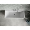 Mexen Volta freistehende Wandbadewanne 170 x 75 cm, weiß, Überlauf chrom - 51131707500-01